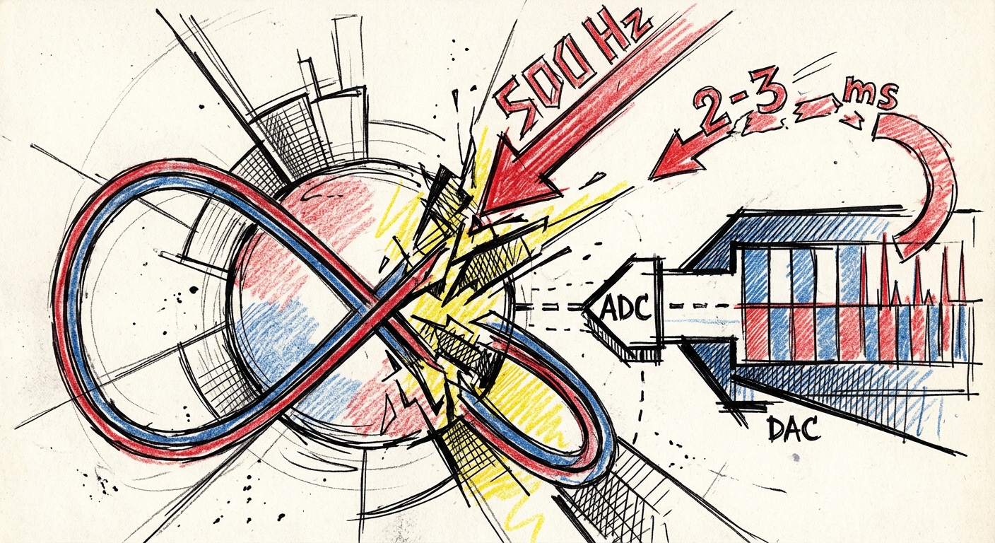 Feedback CV signal — Constructivist linocut illustration